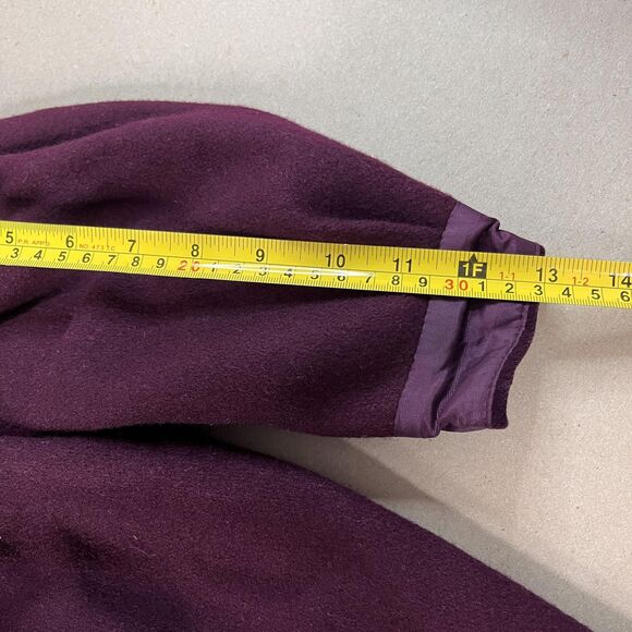 Rothschild Coat Girls 3T Vintage Purple Wool Cape Velvet Trim 90s Union Made USA - Picture 4 of 16